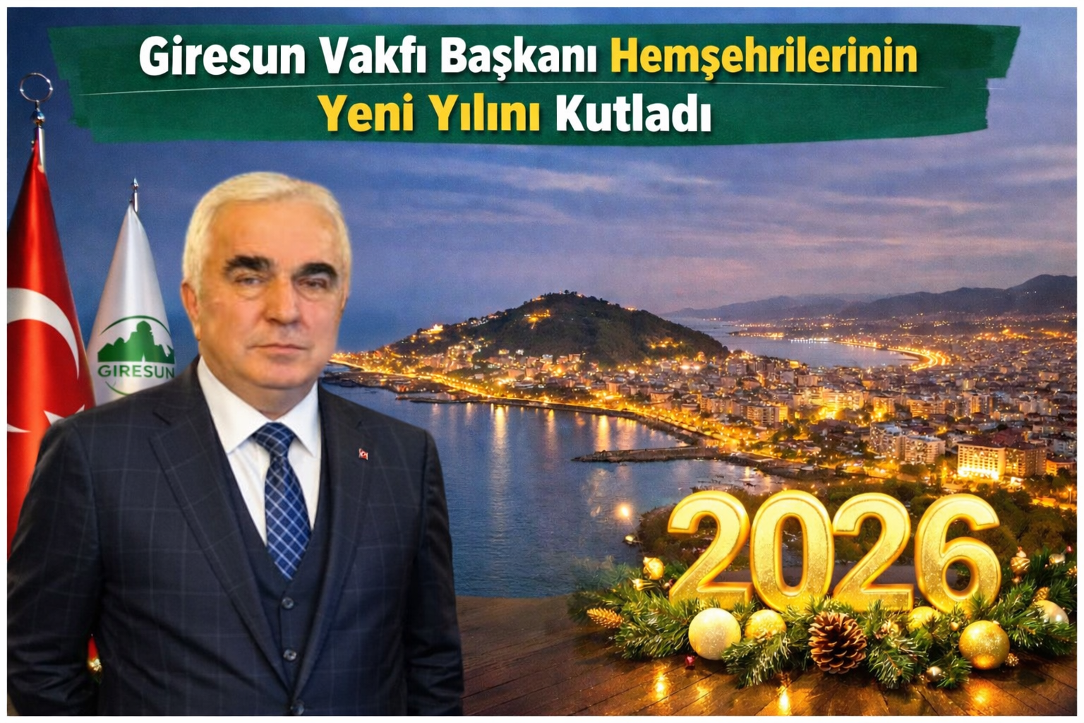 Giresun Vakfı Başkanı Hemşehrilerinin Yeni Yılını Kutladı